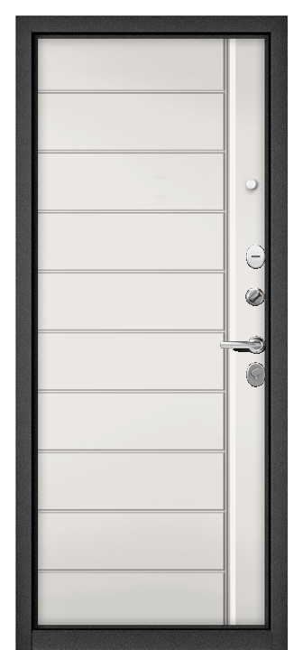 Входная дверь Home Eco Гладкая внеш 136 Белый софт HE-FEXT-GRMU-136-WHSF