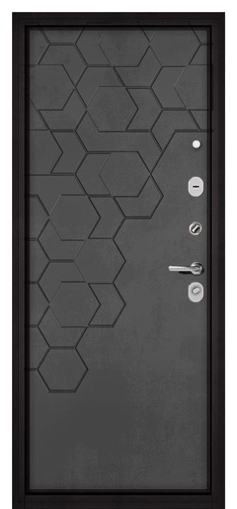 Входная дверь Trust Mass 130 184 Бетон темный TM-130-DBCG-184-BTDR