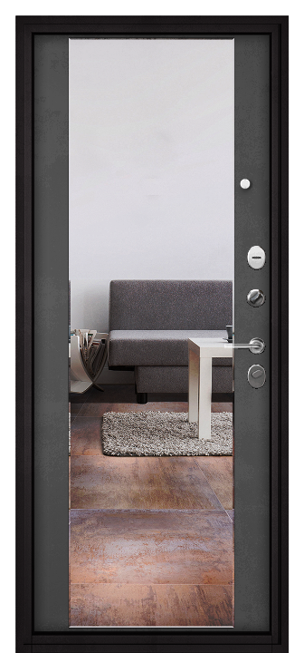 Входная дверь Trust Mass 184 164-Mirror Бетон темный TM-184-BLMA-164M-BTDR