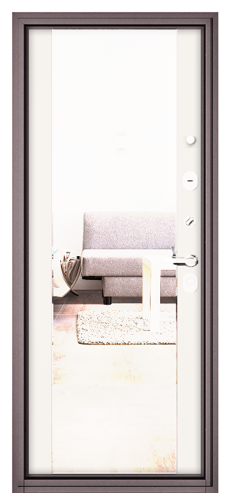 Входная дверь Trust Mass 136 164-Mirror Эмаль белоснежная TM-136-BLMA-164M-EMWH