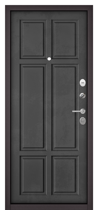 Входная дверь Home Eco Гладкая внеш 109 Бетон темный HE-FEXT-CHMM-109-BTDR